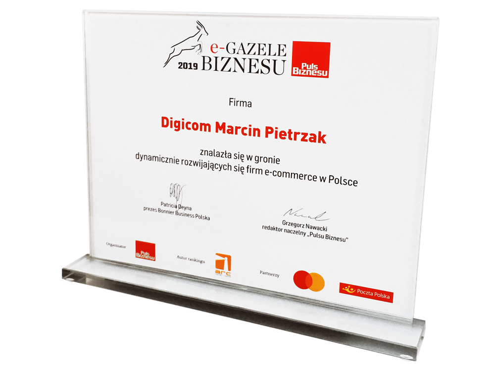 Digicom gazela 2019 - statuetka