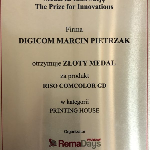 złoty medal Digicom